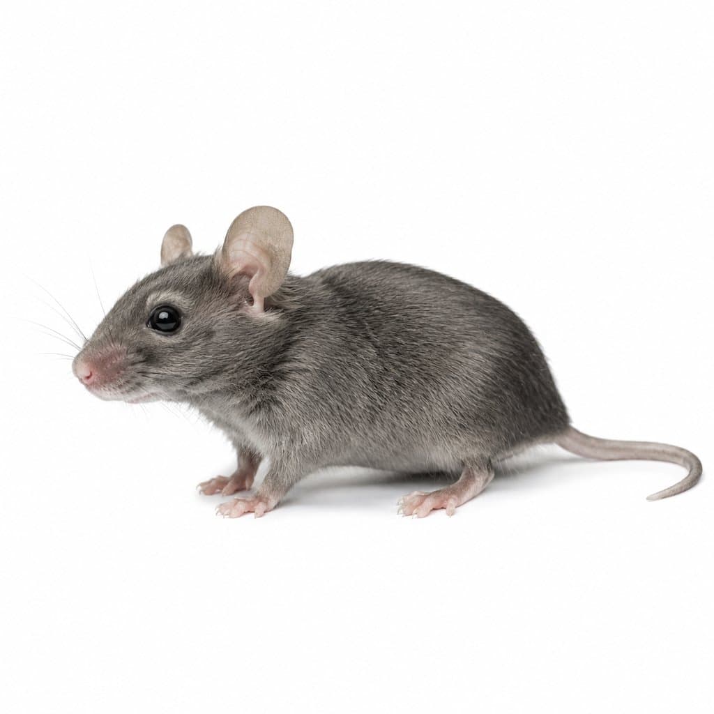 灰毛太空鼠，失重状态，机敏姿态，硬科幻写实风格