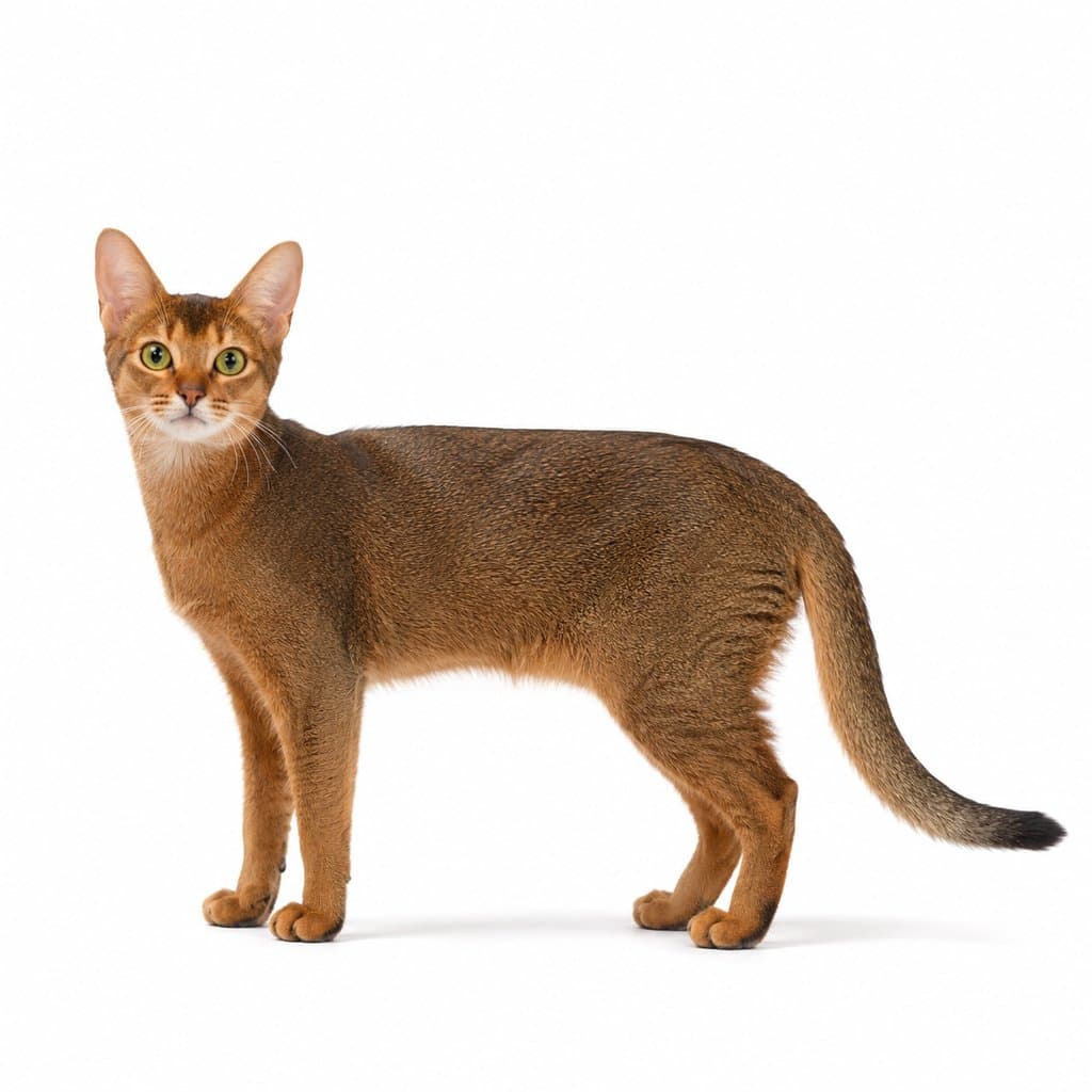一只油亮皮毛的狸奴猫，竖瞳长尾，古装宫廷写实风格，3D资产参考