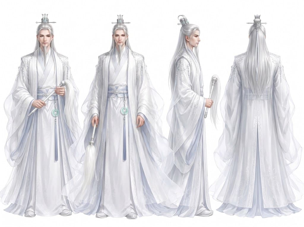 玄幻修仙 仙门师尊 白发鹤颜 四视图