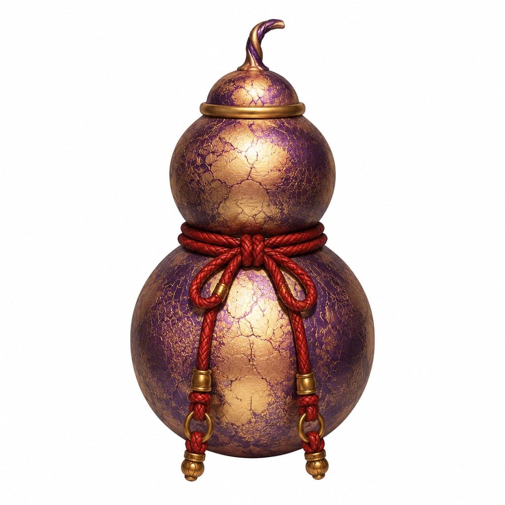 玄幻修仙 葫芦 紫金 系红绳 正面