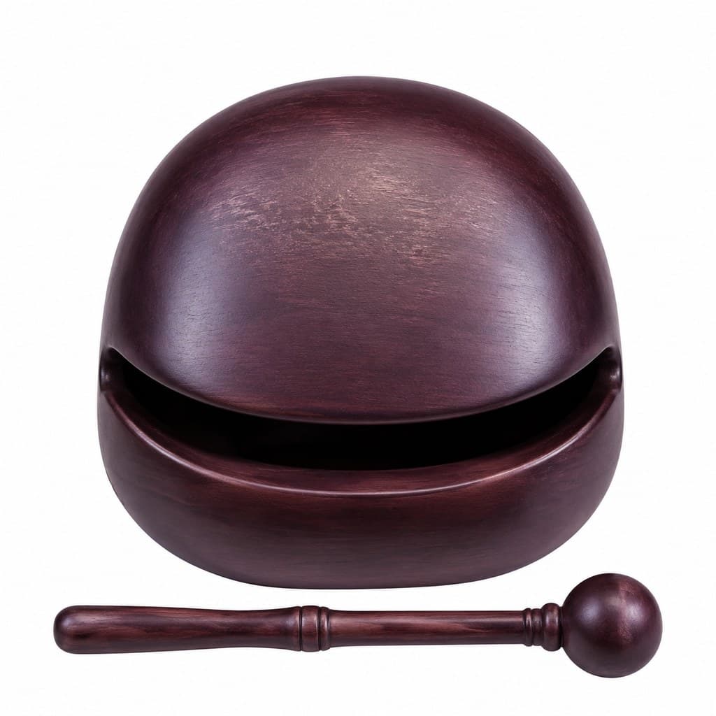 玄幻修仙 木鱼 紫檀 素面 正面