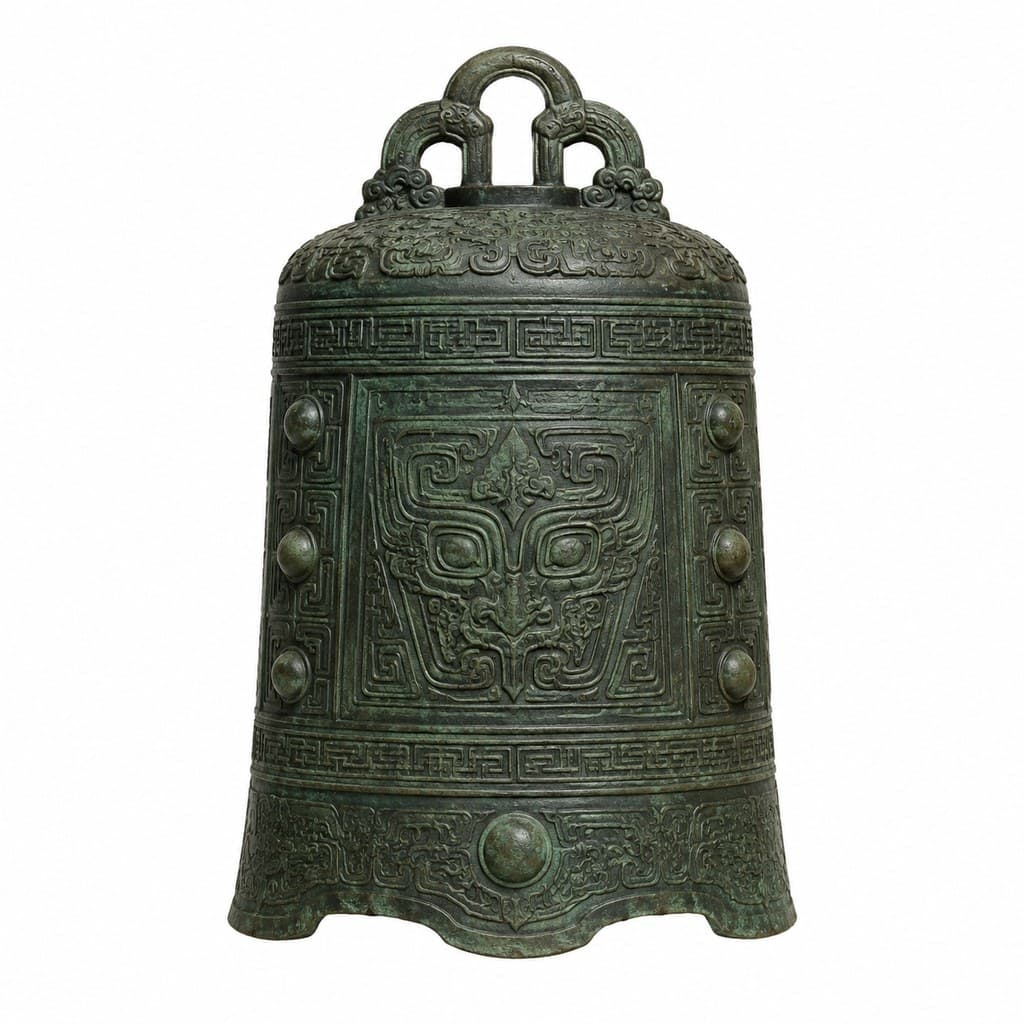 玄幻修仙 法器钟 青铜 挂环 正面