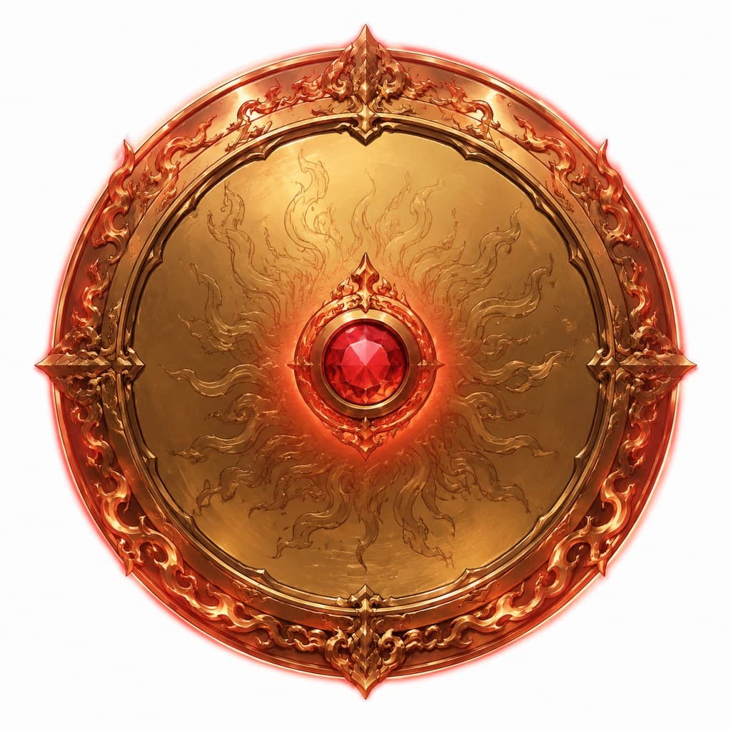 玄幻修仙 炎阳镜 赤铜 光芒 正面