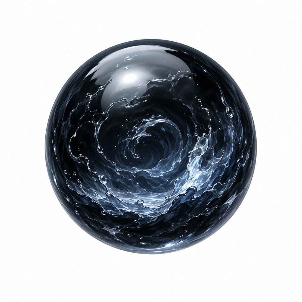 玄幻修仙 玄水珠 黑 水光 正面
