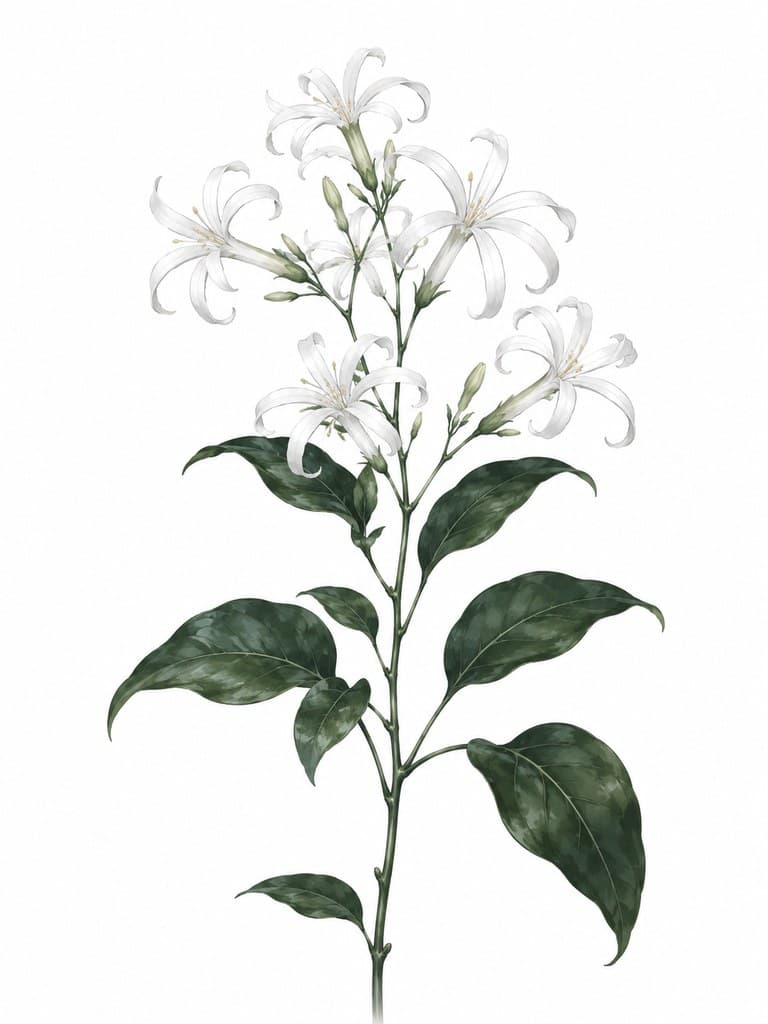 乙女执事 夜香花 白瓣 夜开 整株