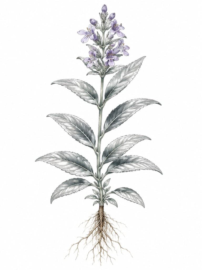 西幻种田 银叶草药 银灰叶 整株