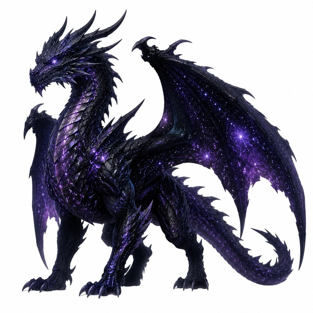 西方魔幻虚空龙星斑鳞星瞳全身主视图