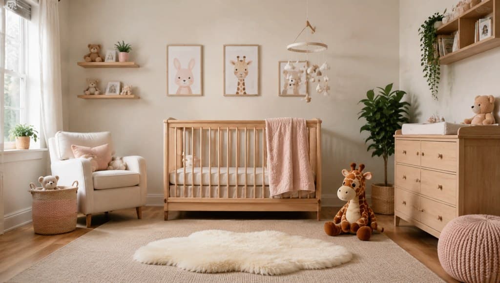 nursery room with a crib