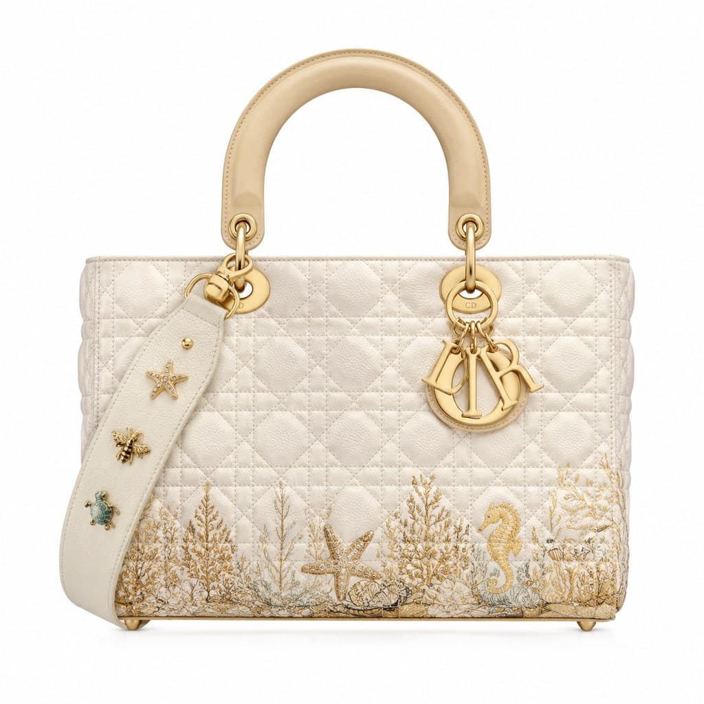 designer limited-edition quilted leather handbag with gold hardware
