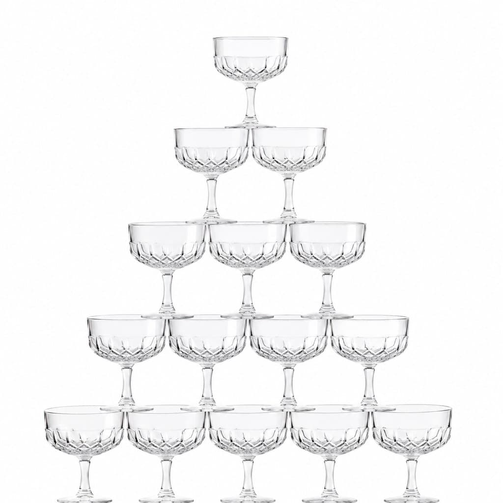 tiered crystal champagne tower fully assembled