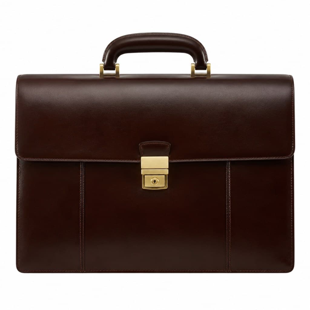 structured leather attorney briefcase