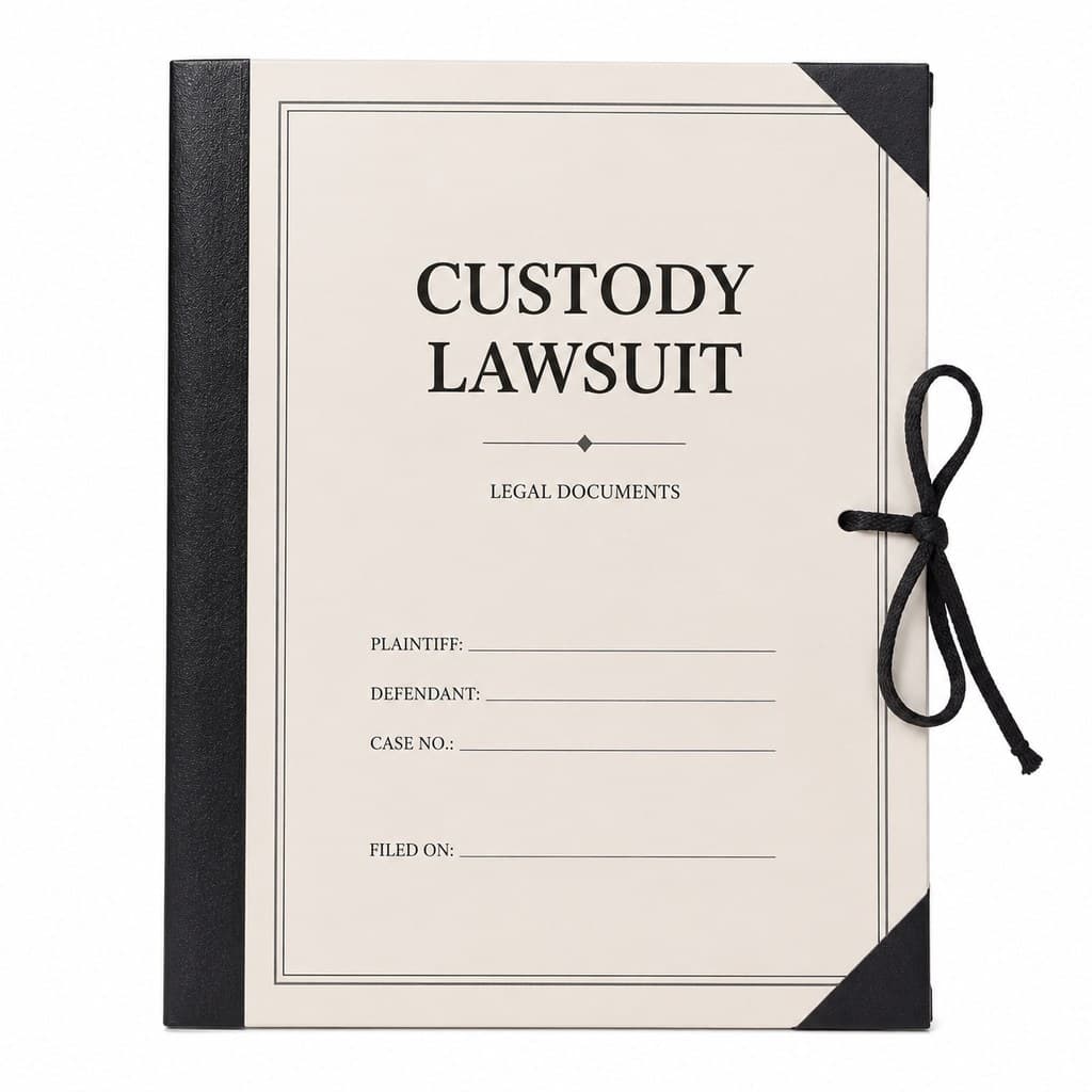 bound custody lawsuit legal document folder