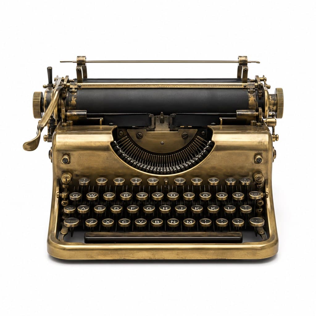 vintage brass typewriter