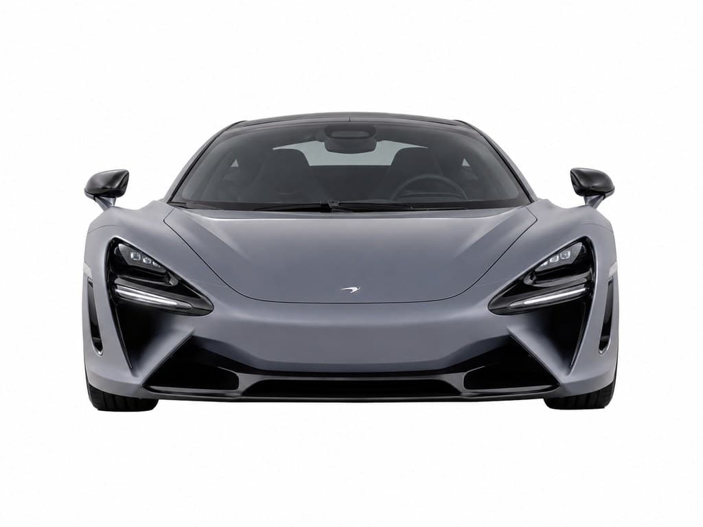 sleek modern supercar in matte grey