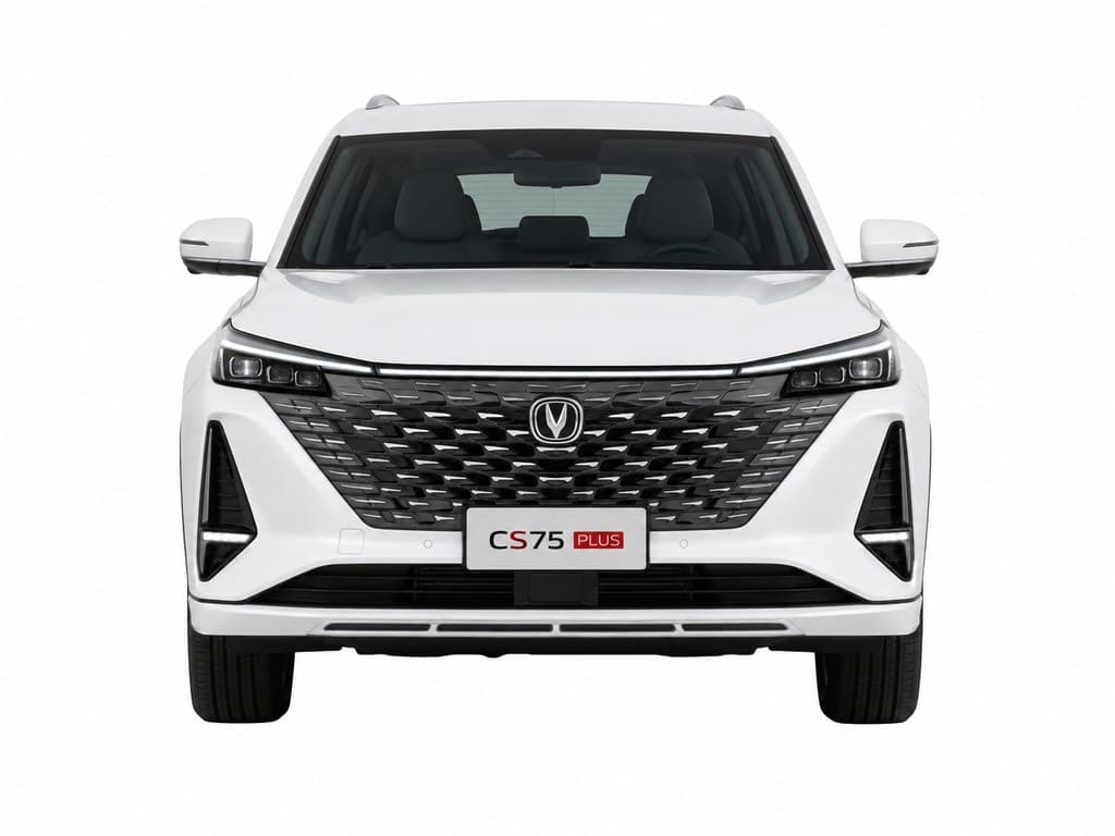 family luxury SUV in pearl white