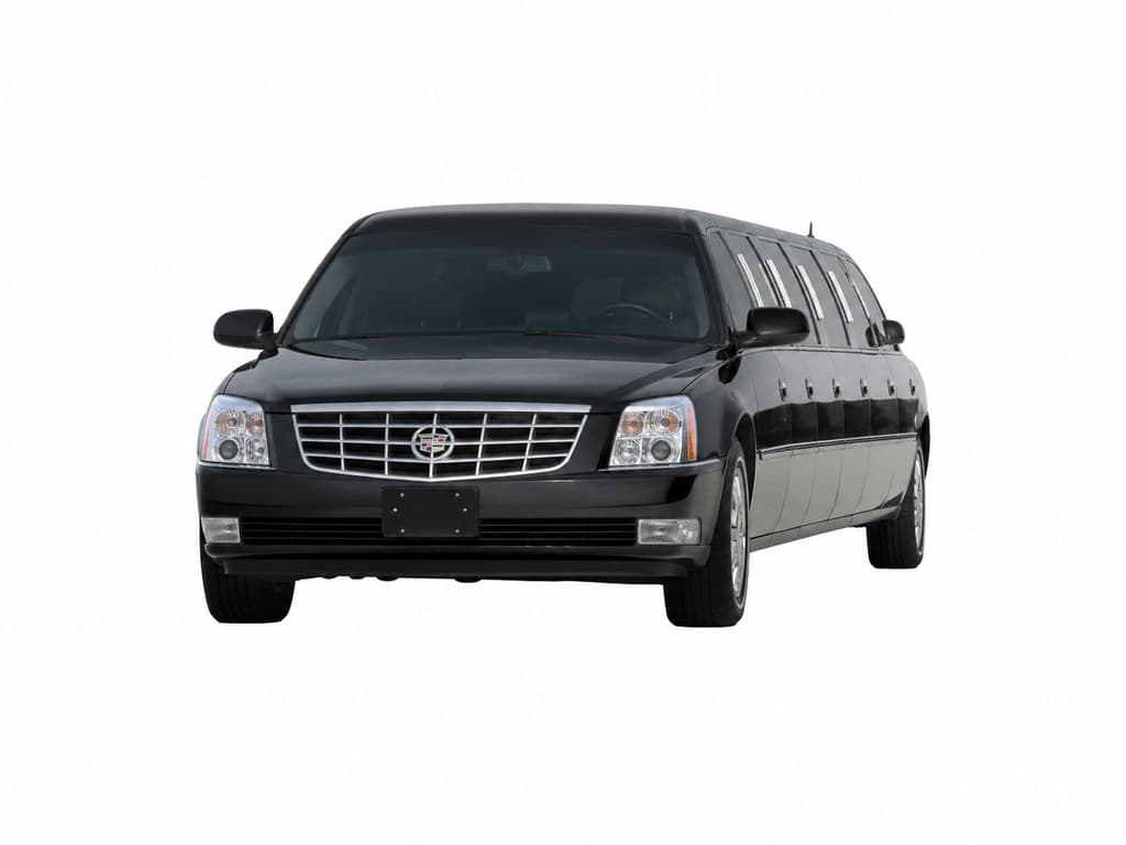 extended black executive limousine