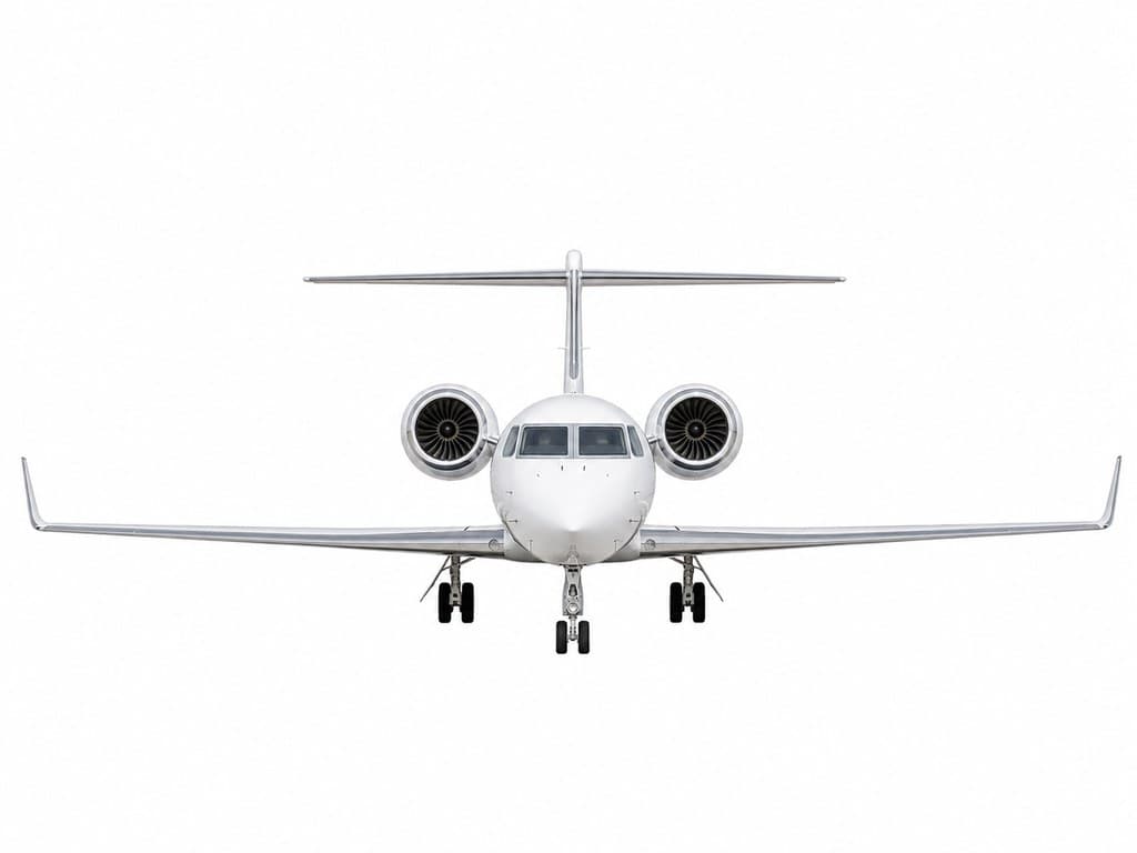 private jet exterior on runway