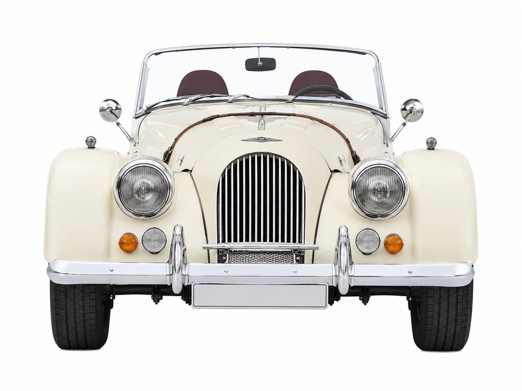 vintage convertible roadster in cream