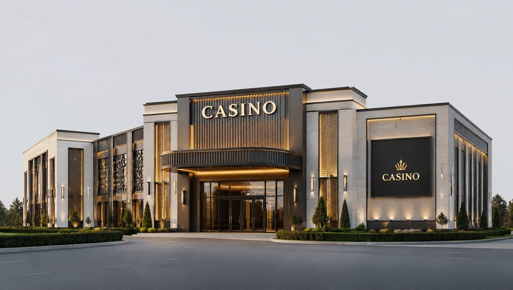 casino building exterior with a bold modern facade