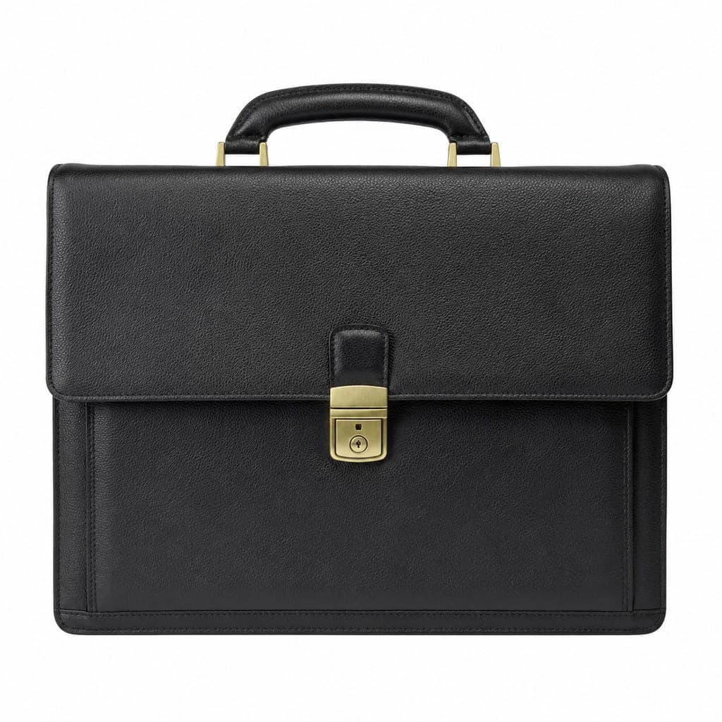 discreet leather attorney briefcase