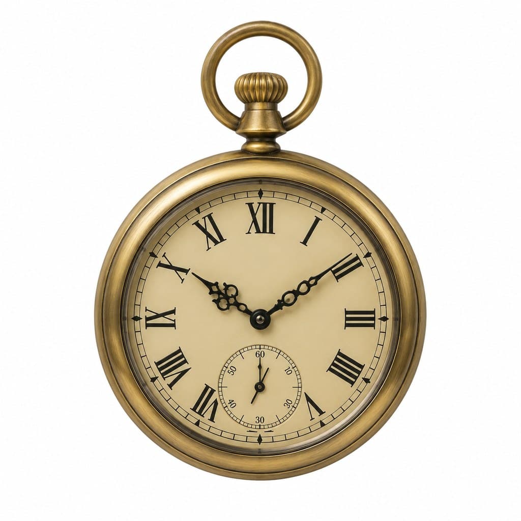 vintage brass pocket watch