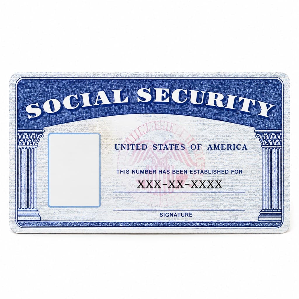 forged identification document with photo areleft blank