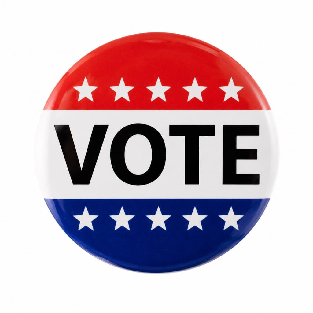 political campaign lapel pin, generic design