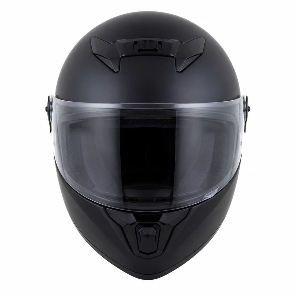 motorcycle helmet with plain matte finish