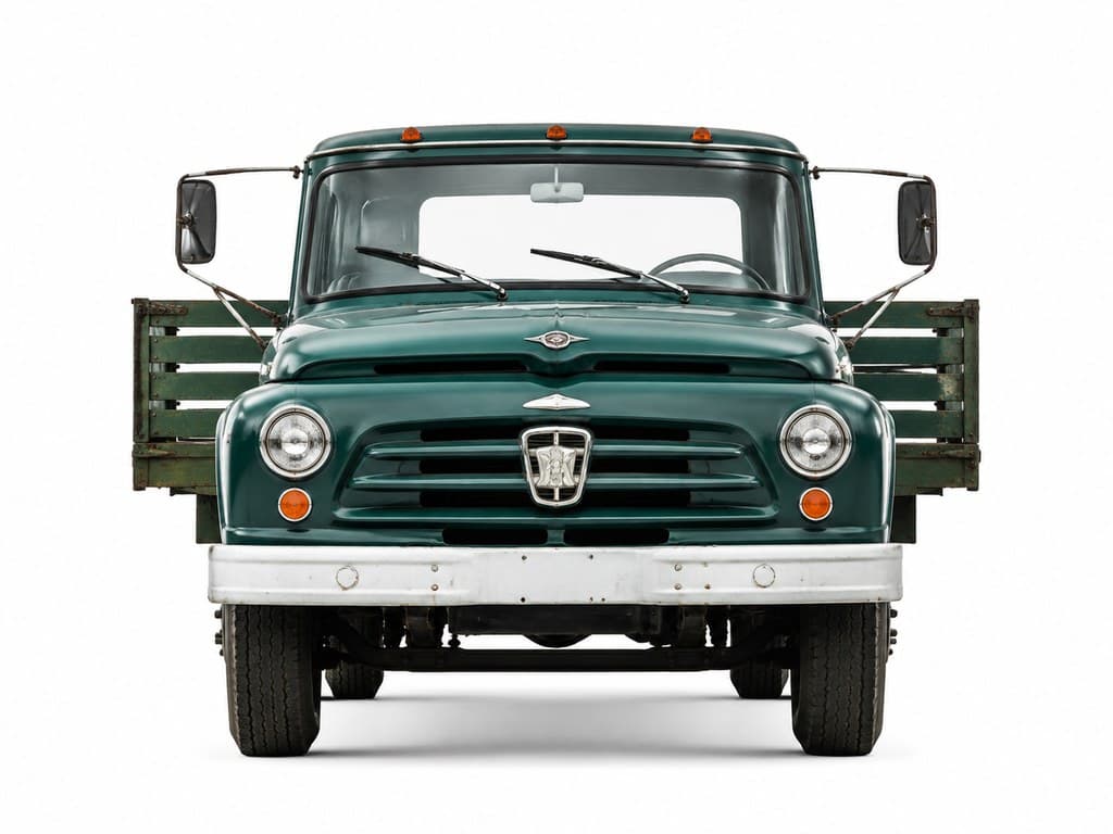 vintage flatbed truck used at dockside market