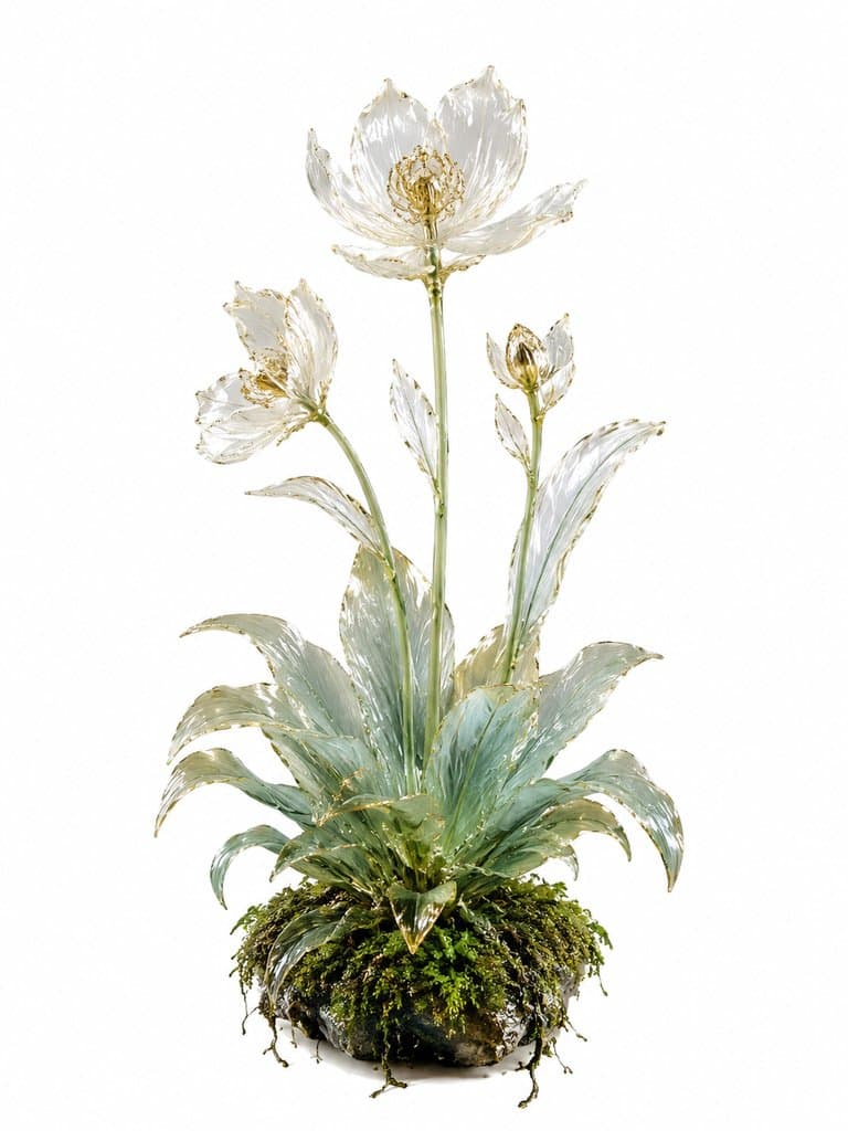 瑶草 瑶草 莹润仙草 灵光 仙草 上古洪荒写实植物图 3D资产参考