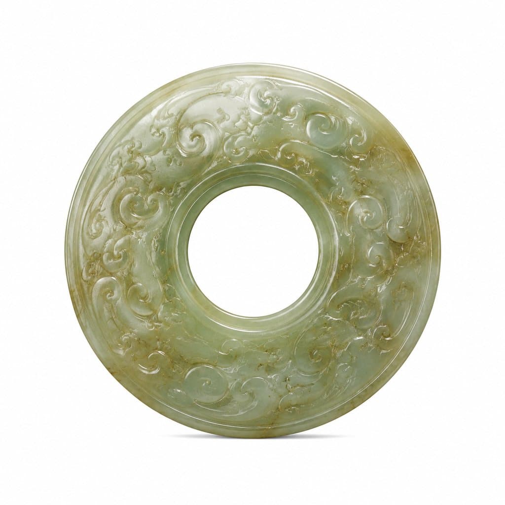 上古玉璧 玉璧 云纹温玉 圆璧 礼器 上古洪荒写实道具图 3D资产参考